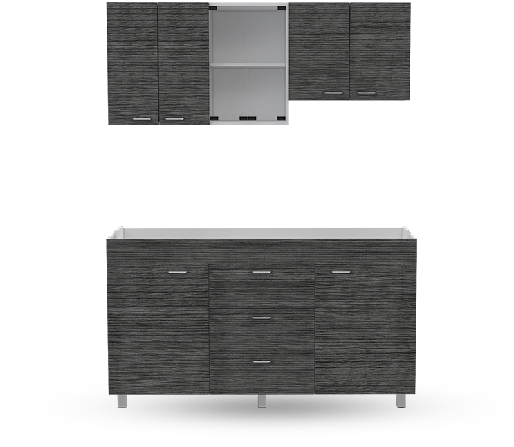 Cocina color gris
