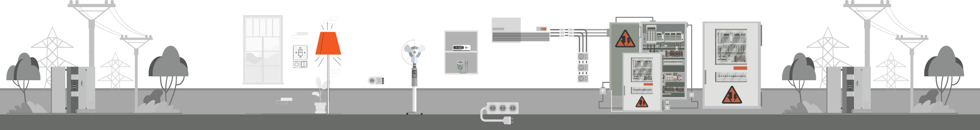 imagen vectorial representando sector electricidad